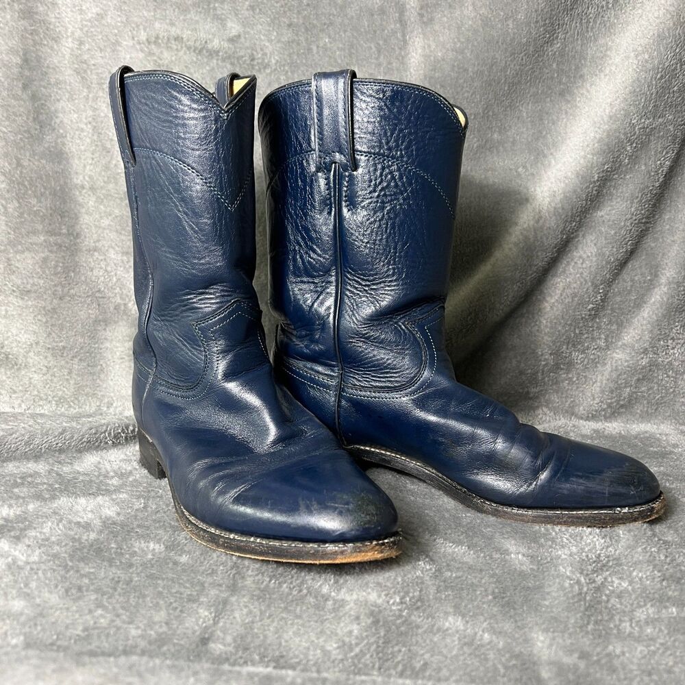 Justin Mens' Roper cowboy boots 8C blue